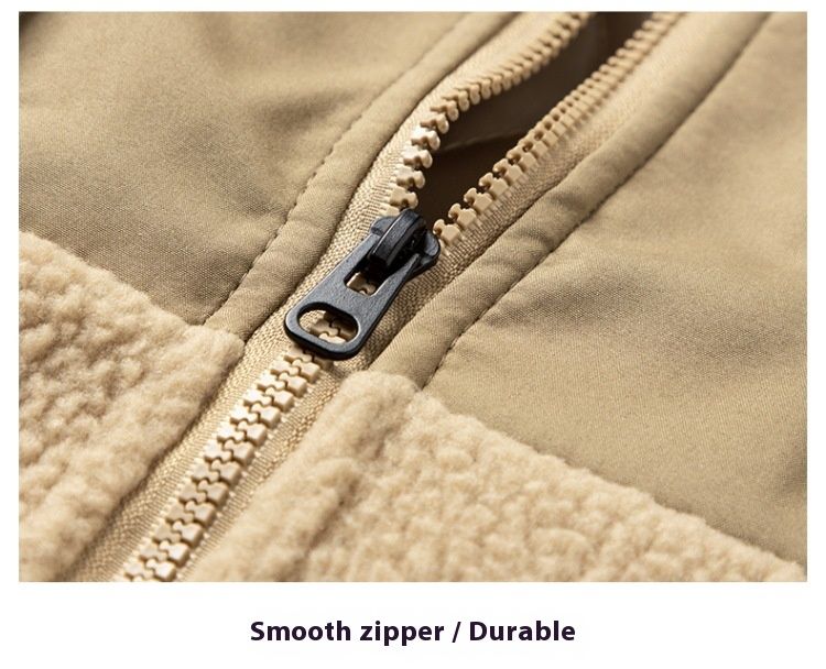 Unisex Sherpa-jas met fleecevoering - Trendy oversized capuchonjas voor mannen en vrouwen, warm en stijlvol in zwart, legergroen en kaki (L-4XL)_voghion.com