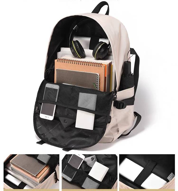 Lightweight Nylon Backpack For Travel, School & Work - Waterproof 14-Inch Laptop Compartment, Breathable Padded Straps, 36-55L Capacity_voghion.com