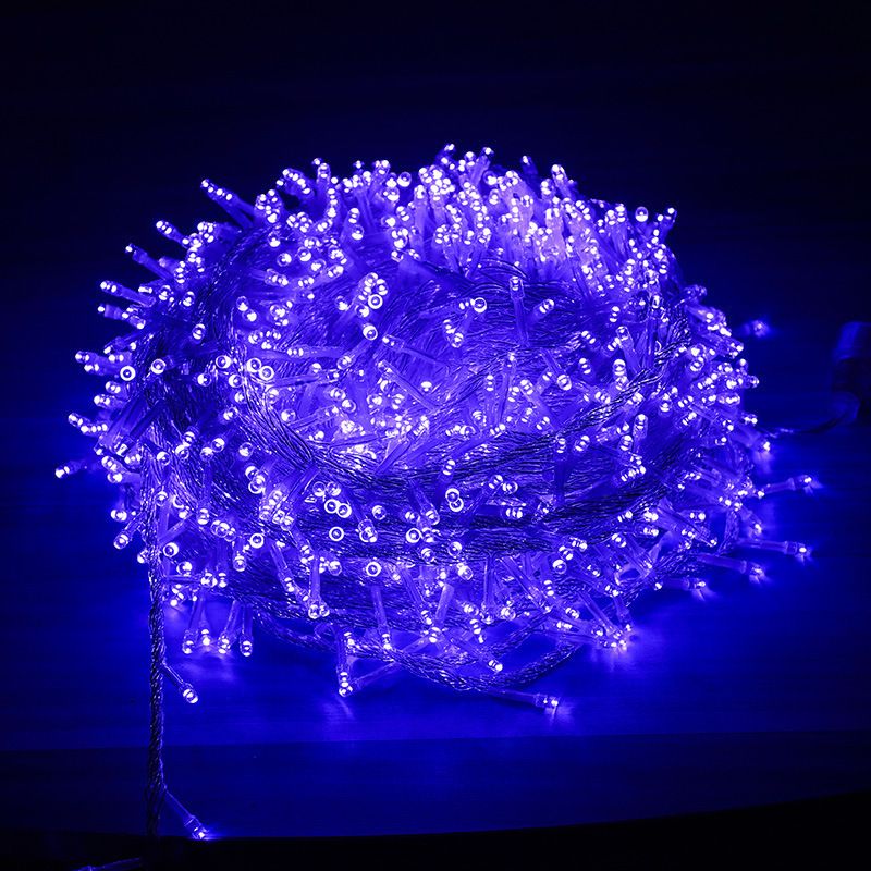 Catena di luci natalizie a LED per esterni impermeabili, 10 m, 100 LED, lucine con connettore terminale, bianco caldo/bianco freddo/multicolore_voghion.com