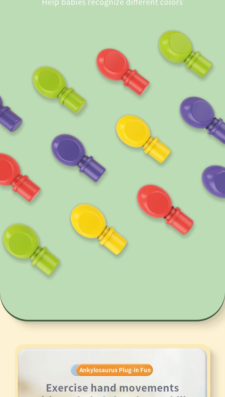 Baby- und Kleinkindspielzeug: Steckpuzzle mit Igelmotiv, Fingerübungen, Spaß, niedliches Haustier-Frühpädagogik-Puzzle, Steckspielzeug_voghion.com