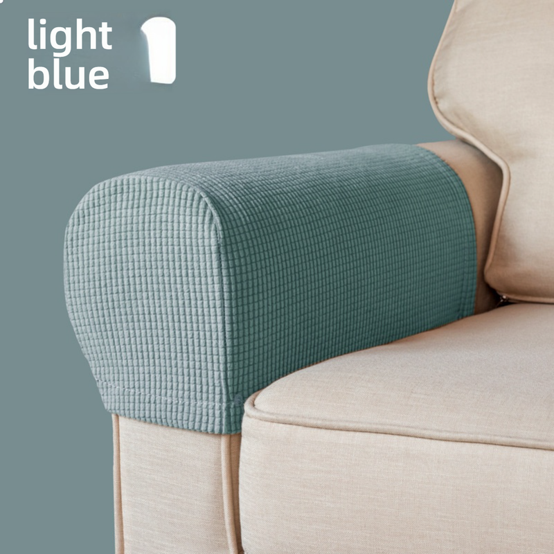 Copribraccioli per divani elasticizzati - Protezione antiscivolo spessa per divani, sedie e poltrone reclinabili, tessuto in pile morbido a quadri, vestibilità universale_voghion.com