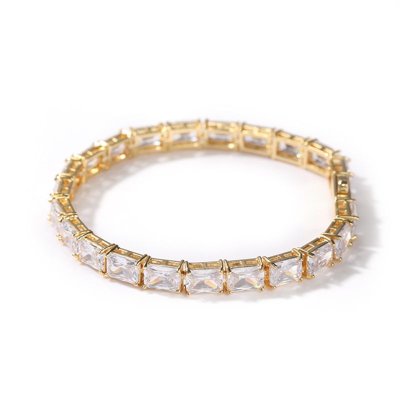 Bracciale da tennis hip hop da uomo e da donna con zirconi cubici, design minimalista geometrico, regalo unisex leggero e lussuoso per souvenir di viaggio_voghion.com