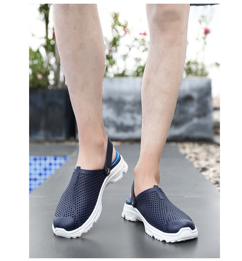 Pantofole estive da uomo alla moda antiscivolo per padre di mezza età, sandali per anziani con punta chiusa e suola spessa_voghion.com