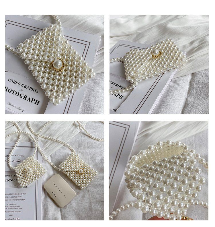 Umhängetasche mit Perlen, gewebt, Internet-Promi, Instagram, handgemachte Perlentasche, Mini-Kette, Damentasche_voghion.com