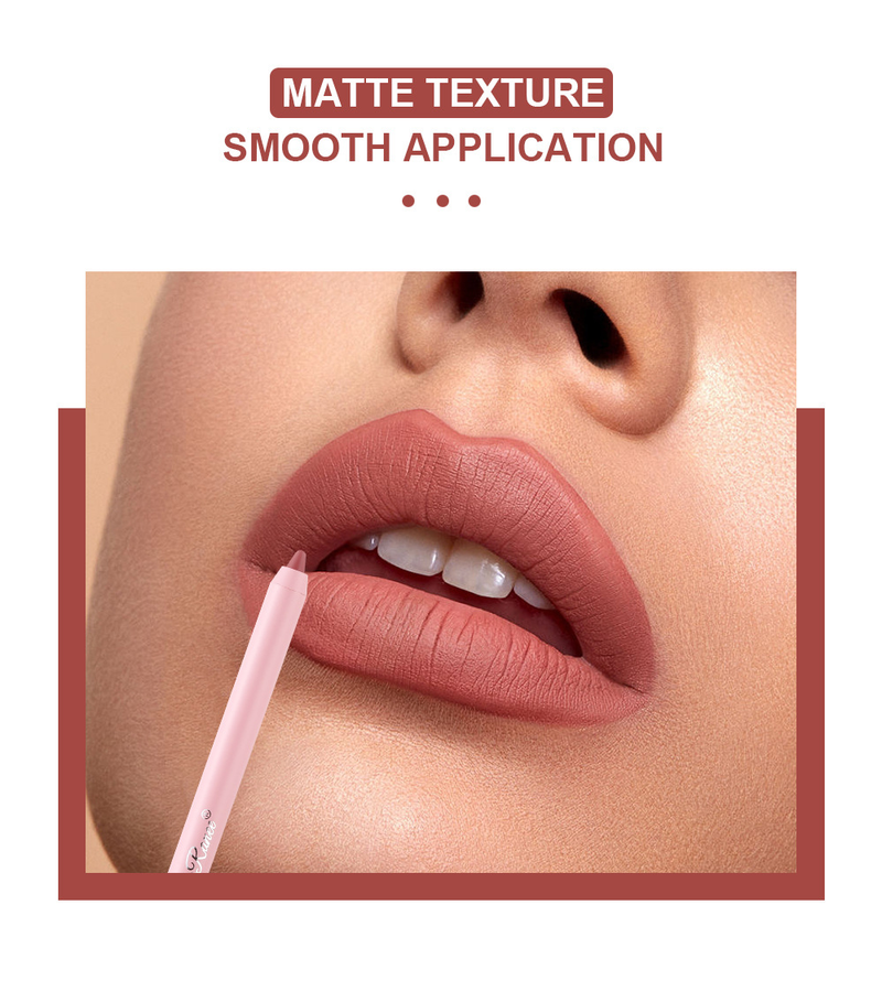 Waterproof Matte Lip Liner Pencil Set - Long-Lasting Lip Contouring Kit, Smudge-Proof Lip Liner Lipstick Pen Combo_voghion.com