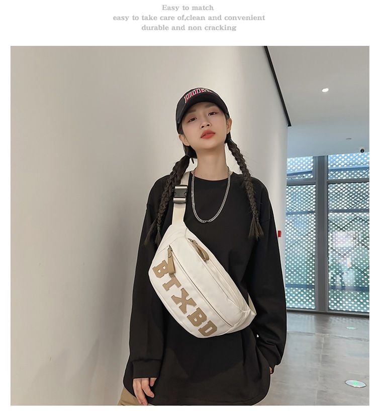 Frauen Männer Brust Taschen Nylon Schulter Crossbody für Telefon 2023 Koreanische Sport Taille Tasche Mode Student Hip Sack Fanny Pack_voghion.com