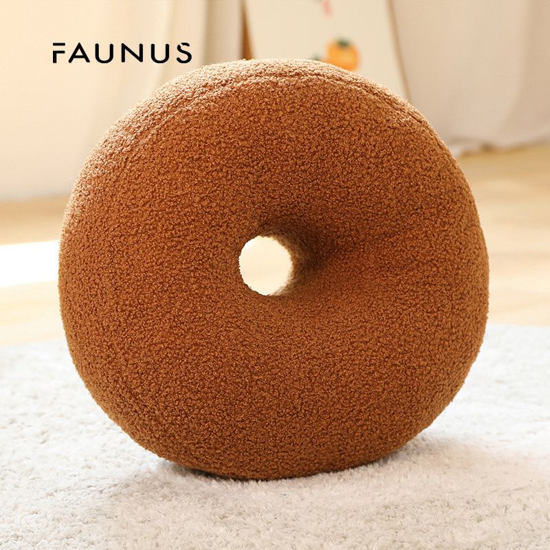 Coussin décoratif en peluche douce motif lune et boule (motif abstrait moderne, idéal pour un canapé-lit, un cadeau, une décoration d'intérieur, en velours)_voghion.com