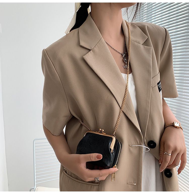 Torebka damska na jedno ramię, wzór strusia, mała torebka typu crossbody, tekstura popularna_voghion.com