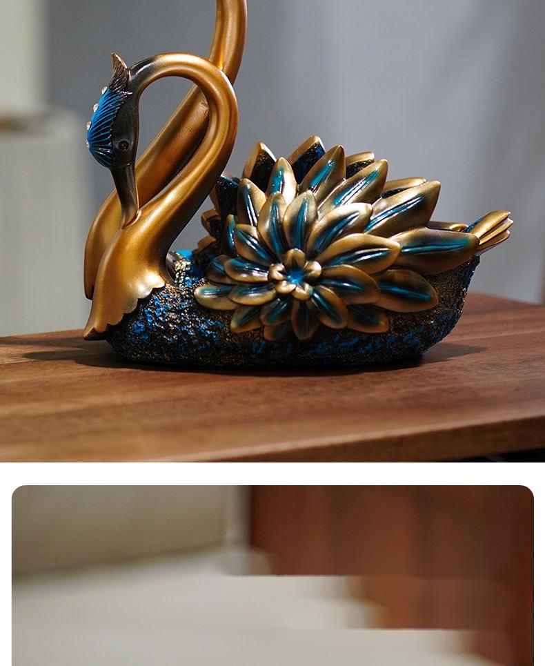Europäisches Schwanen-Ornament-Rack, Kunstharz, Handwerk, leichtes Luxus-Wohnzimmer, Heim, Weinschrank, Dekoration, kreatives Display_voghion.com