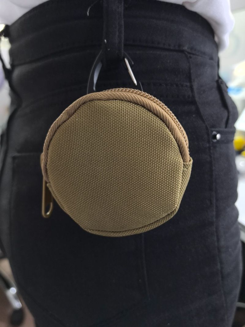 Marsupio tattico – Custodia compatta in tessuto Oxford per auricolari, chiavi e oggetti essenziali (nero, verde militare, cachi)_voghion.com