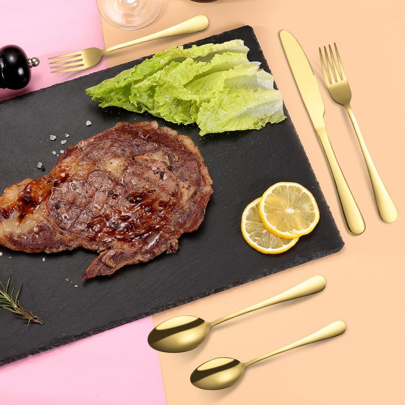 Stainless Steel Knife, Fork And Spoon Utility Pieces Butter Dessert Cake Shovel 8 People 45 Pieces Tableware Set_voghion.com