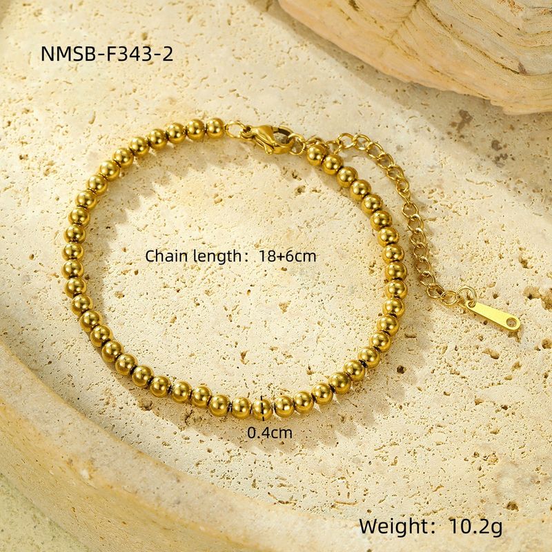 Pulsera de acero de titanio para mujer INS, chapada en oro de 18 quilates, con incrustaciones de circonitas, elegante y versátil, ideal para apilar._voghion.com