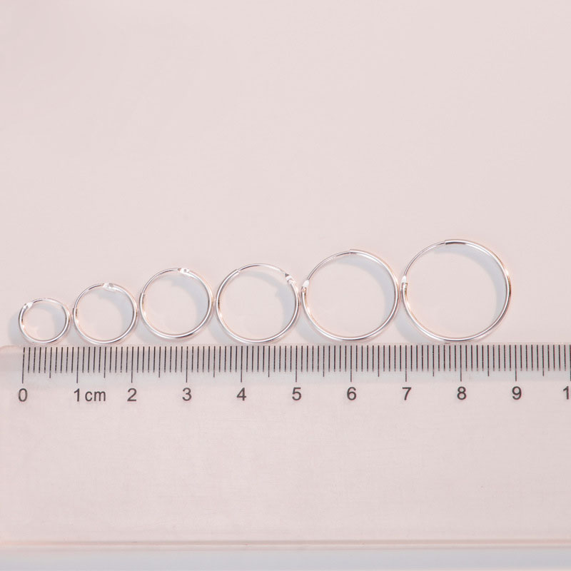 Sterling VENUS Sier Orecchini a cerchio per donna, orecchini a cerchio rotondi medi e grandi, gioielli con personalità_voghion.com