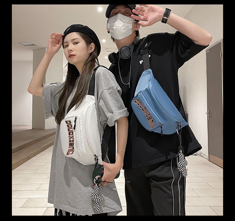 Nuovo marsupio da uomo versione coreana borsa a tracolla casual in nylon a tracolla borsa per il petto sportiva all'aria aperta di grande capacità_voghion.com