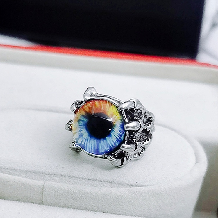 Mode Kreative Bösen blick Ringe größe einstellbar Punk offenen Ring Schmuck männer Bar Nachtclub Zubehör Geschenke_voghion.com