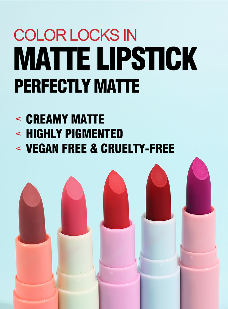 Fluffy Lollipop Cute Mini Rabbit Velvet Matte Lipstick _voghion.com