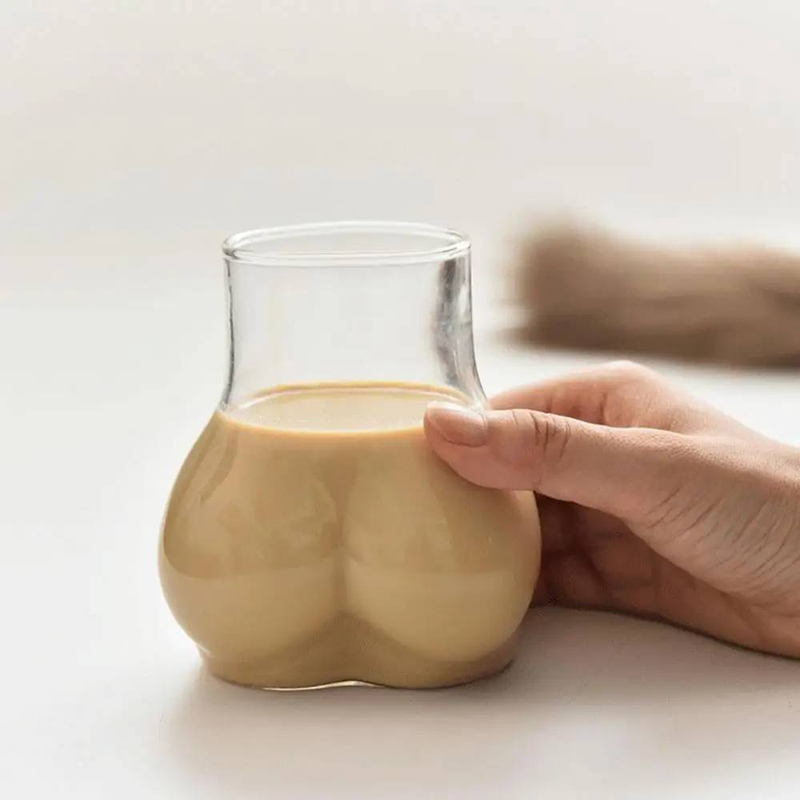 Lustige Kaffeetasse, klares Borosilikatglas, Kaffeetasse, Frauenkörper, Arsch, Tasse, Milch, Wasserbecher für Erwachsene, Geschenk_voghion.com