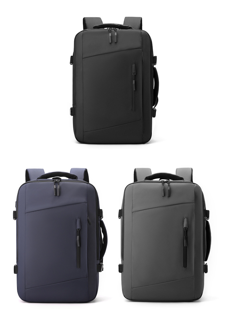 Men's backpack Travel bag can be expanded business bag large capacity backpack short business trip computer bag_voghion.com