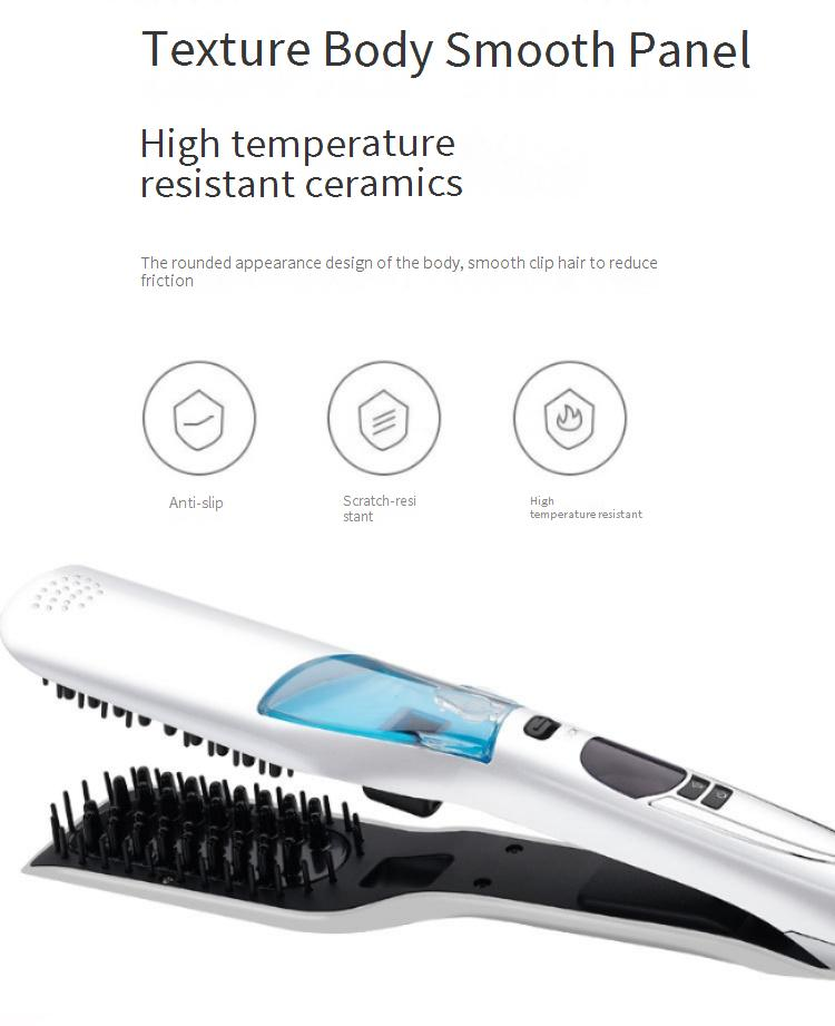 Hair Curler Steam Hair Straightener Spray Hair Straightener Negative Ion Electric Ceramic Hair Straightener_voghion.com