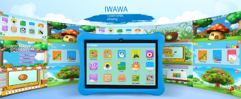 10.1" WiFi 6 Kids Tablet With Octa-Core Android 14, 64GB Storage, Parental Control & EVA Case – Durable & Educational Learning Tablet For Children_voghion.com