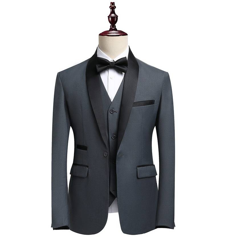 Completo da uomo slim fit premium – Blazer, gilet e pantaloni da lavoro e da cerimonia (nero, blu navy, bordeaux, grigio) – dalla M alla 6XL_voghion.com
