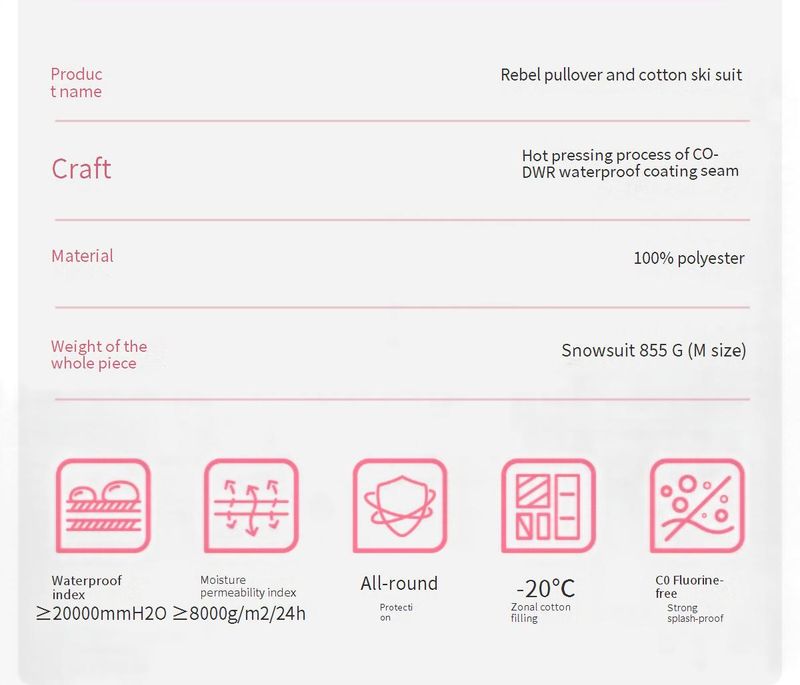 Unisex-Ski-Hoodie-Jacke – Wasserdichter und winddichter Pullover für Snowboarden und Skifahren – Thermofüllung aus Polyester – Größen S-XXL_voghion.com