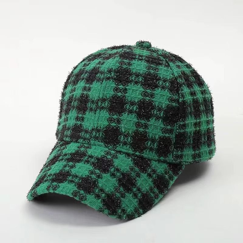 New Little Fragrant Hood Cappello da baseball a scacchi per bambini Moda coreano Versatile Cappello in lingua d'anatra 2024 Primavera/Estate_voghion.com
