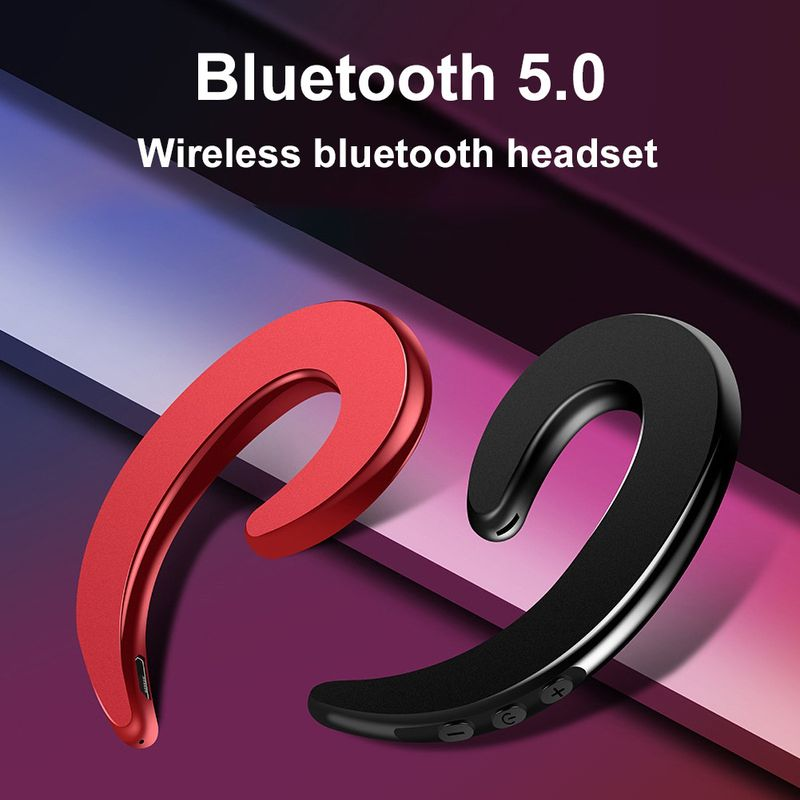Y12 1ks Bezdrátová Bluetooth kompatibilní sluchátka s kostním vedením a mikrofonem do auta_voghion.com