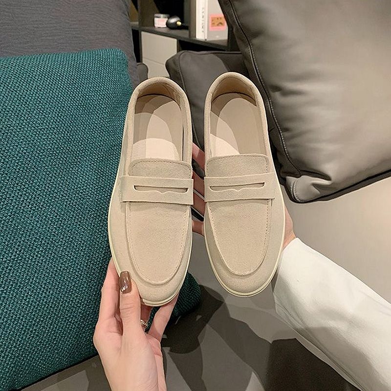 SHLIANG Mode Wildleder Fahren Schuhe Leder Frauen Casual Schuhe Marke Design Weiche Frauen Loafers Mokassins Slip Auf Freizeit Wanderschuhe Y0270_voghion.com
