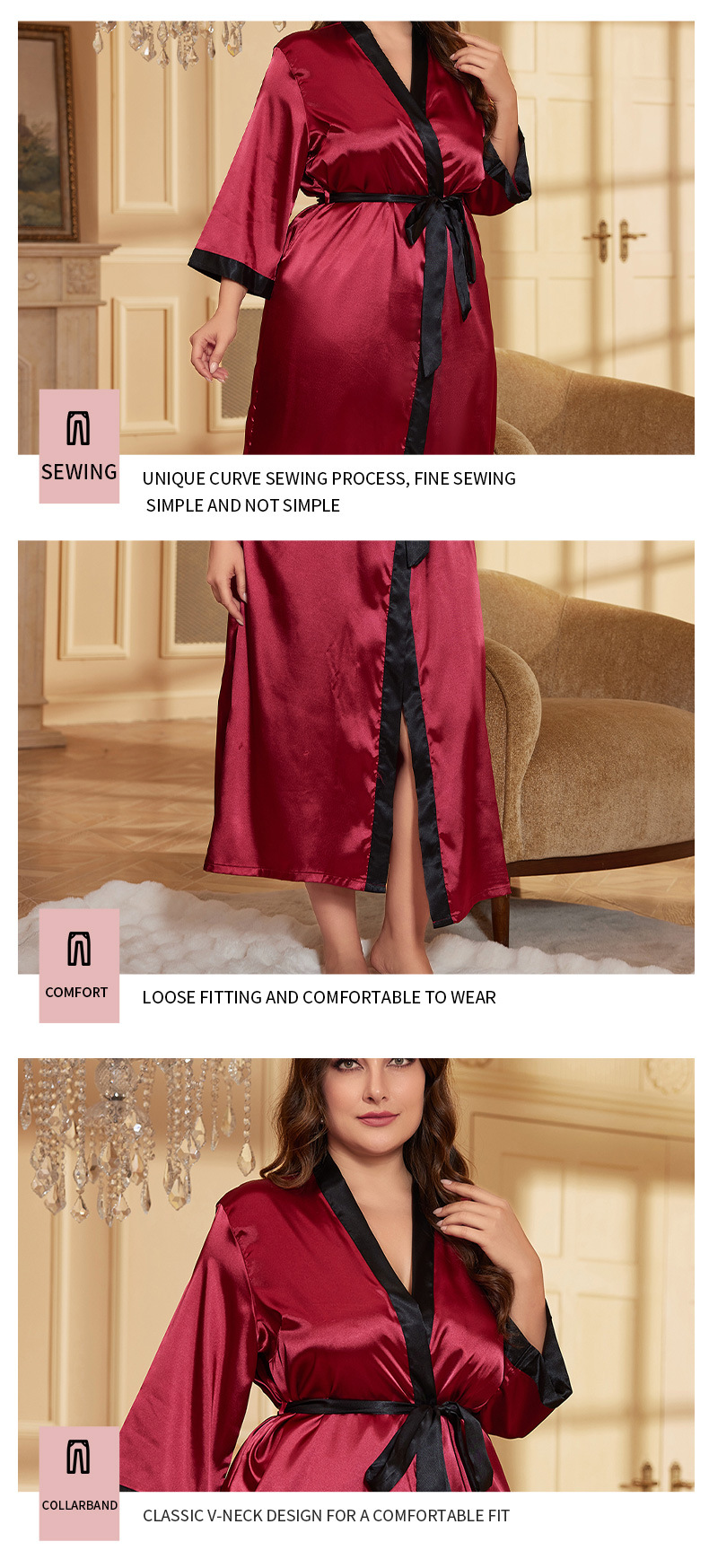 Pigiama in seta ghiacciata extra largo e di grandi dimensioni, camicia da notte con bretelle sexy e alla moda, pigiama in seta simulata, vestiti da casa sottili da donna_voghion.com
