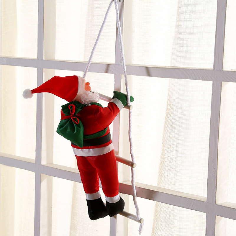 Kerstversieringen, etalage, ladder, kerstmanversieringen, kerstmanladder, vakantierekwisieten_voghion.com