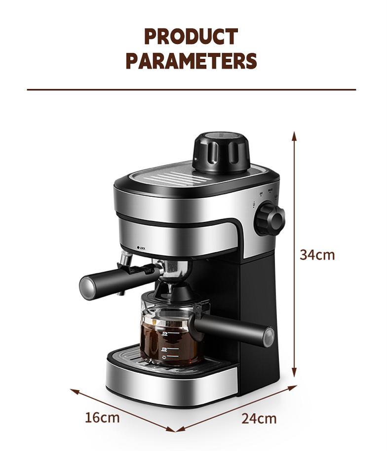 PSCM6910 Puoliautomaattinen korkeapaineinen höyry integroitu kahvinkeitin espresso kahvin uutto höyry maidon vaahdotus_voghion.com