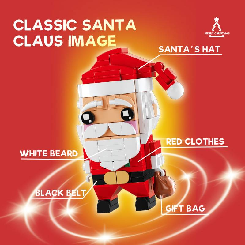 4pcs Winter Village Santa Claus Penguin Walnut Soldier Spirit Building Blocks Bricks Christmas Toys_voghion.com
