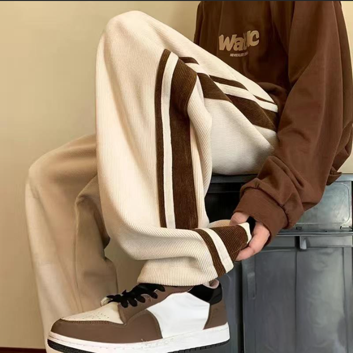 Men's Clothing pants for men, winter plus velvet, Japanese high street fashion brand, drape, loose cuffs, thickened casual pants_voghion.com