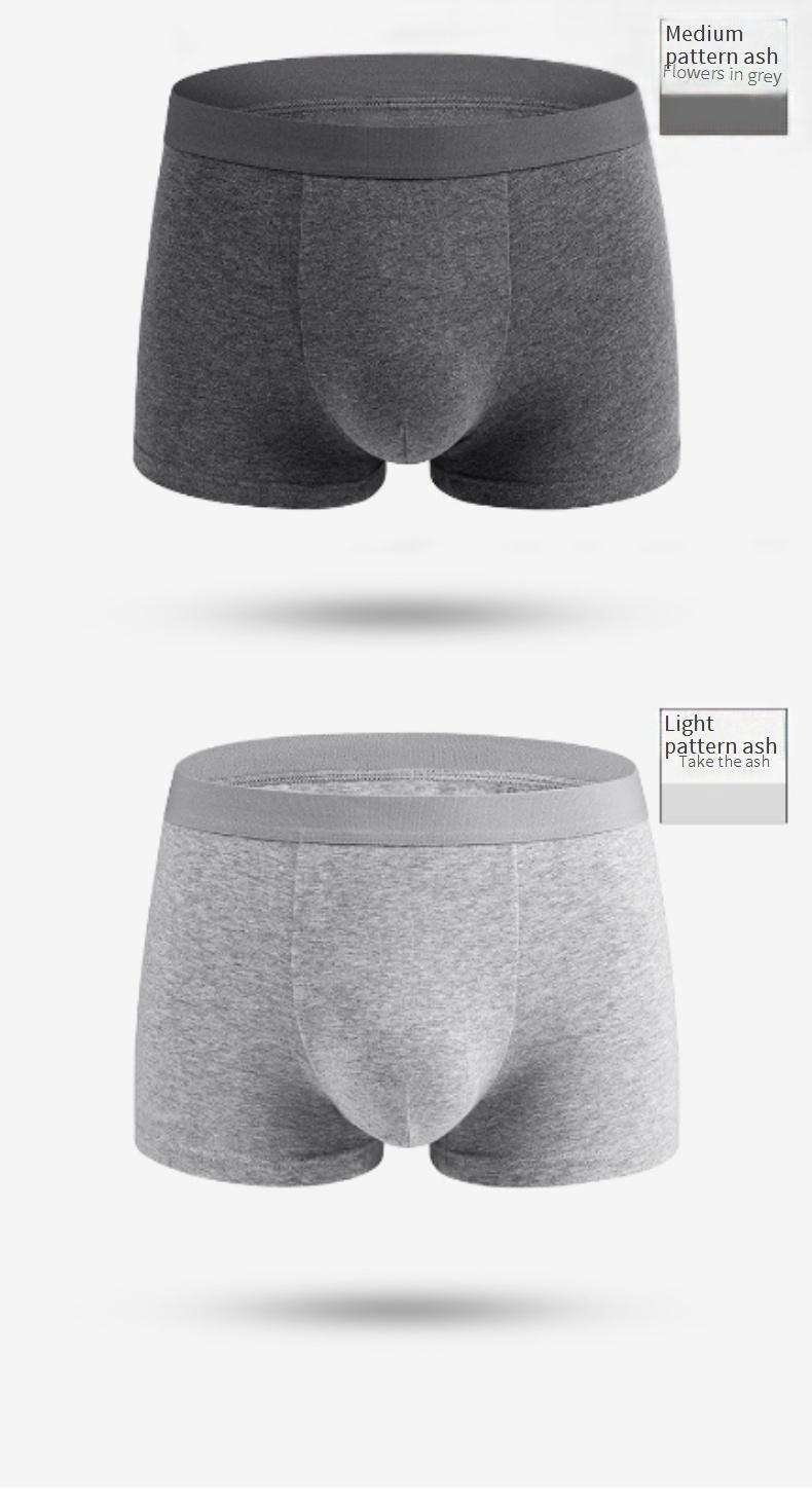 Sous-vêtements pour hommes en coton à fibres longues, sous-vêtements classiques pour hommes, caleçons boxeurs respirants antibactériens taille moyenne en pur coton_voghion.com