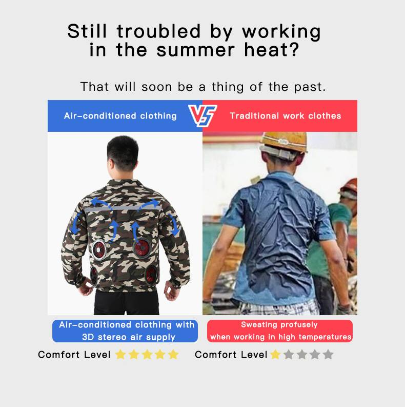 Kühlweste für Herren im Sommer mit eingebautem Ventilator, klimatisierte Kleidung, Camouflage-Arbeitskleidung für den Bau, Angelweste_voghion.com