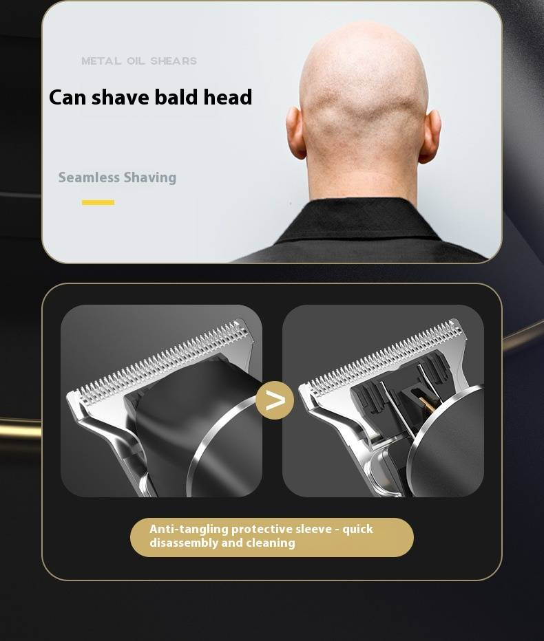 Professioneller Haarschneider – Kabelloser Trimmer aus Titan mit LCD-Display, ultraleisen Motor und Schnellladung Typ C für Männer, Frauen und Haustiere_voghion.com