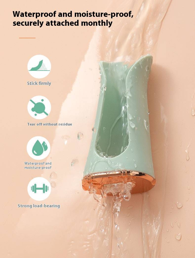 Aufbewahrungsregal für elektrische Zahnbürsten, stanzfreier Zahnbürstenhalter, Wandmontage, Waschzahnbürstenhalter, Badezimmer-Aufbewahrungsregal_voghion.com