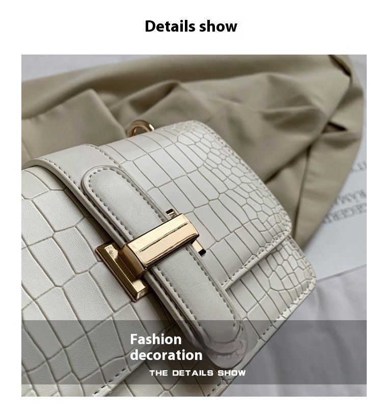 2024 Nei Trendy Ketten Diagonal Straddle Versatile Instagram Moud Damen Textur One Shoulder Kleng Quadratescht Sak_voghion.com