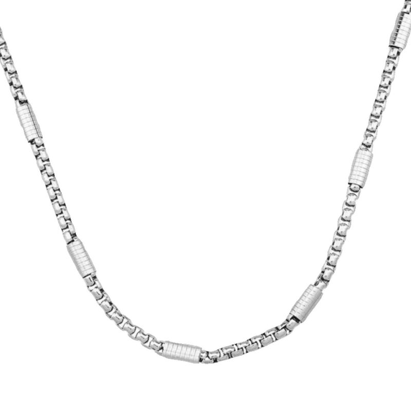 Collana in acciaio al titanio per uomo, trendy, semplice, versatile, con personalità hip-hop, con catena a clavicola intrecciata._voghion.com