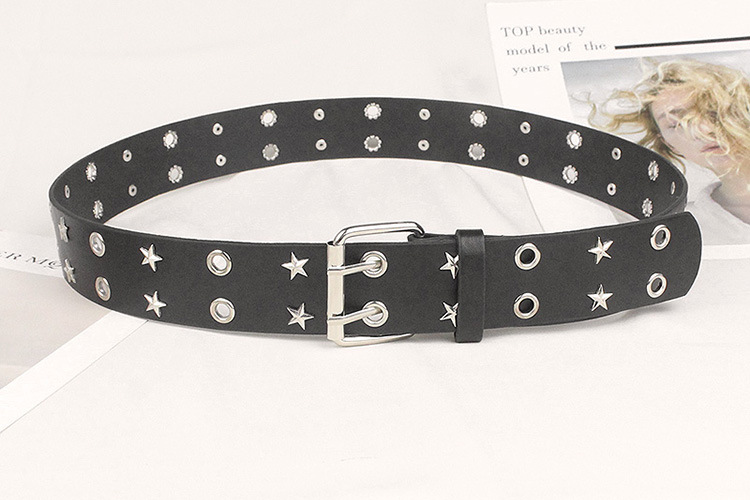 Ceinture fine en métal polyvalent pour femmes, nouveau Style Punk, ceinture en jean, Rivet décoratif, petite ceinture de pantalon_voghion.com