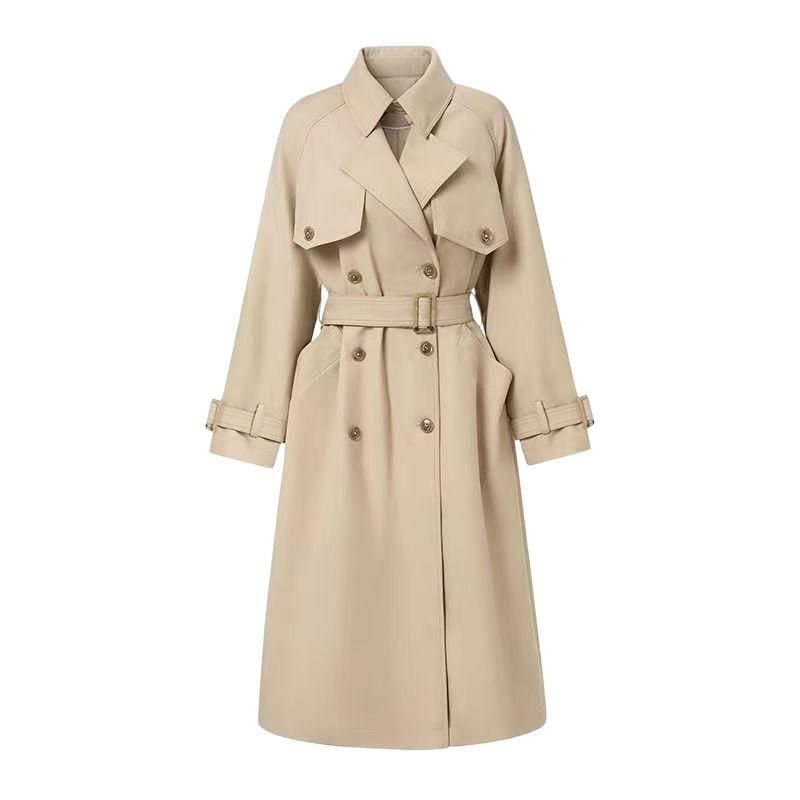 Koreaanse stijl mid-length trenchcoat lente herfst nieuwe kleine hoge Britse casual overjas voor vrouwen_voghion.com