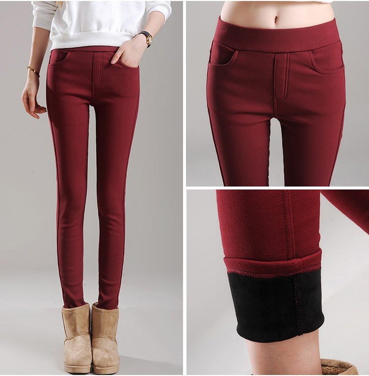 Abbigliamento da donna Leggings morbidi e ispessiti per abbigliamento esterno Pantaloni attillati_voghion.com