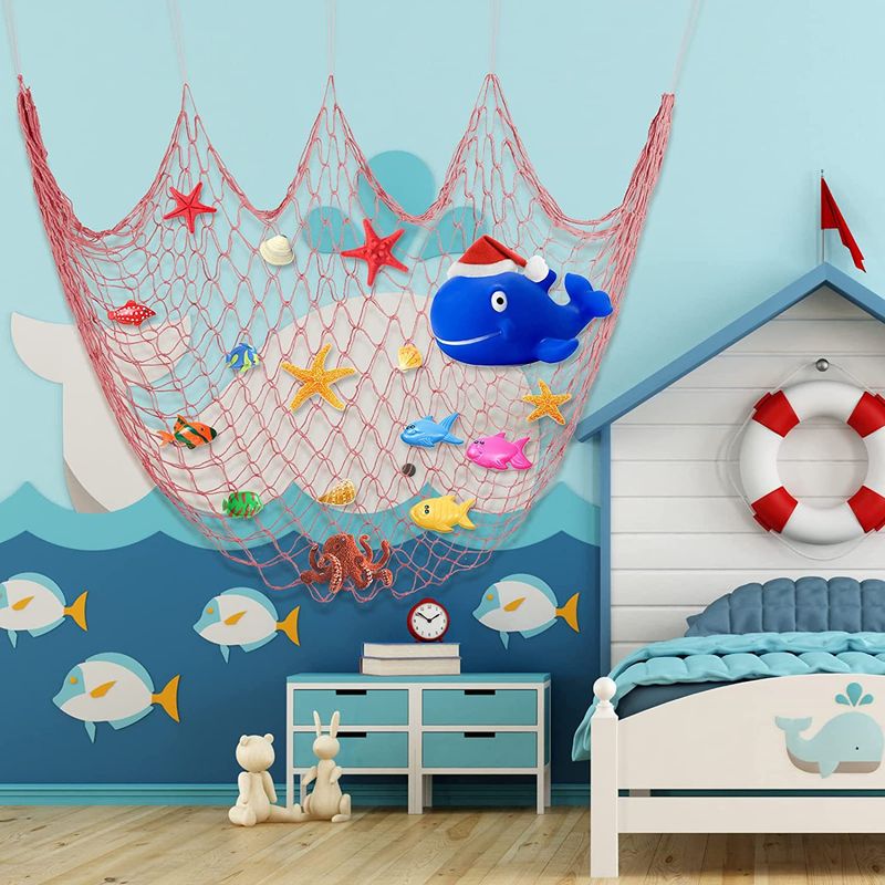 Decorazione a forma di rete da pesca, decorazione per feste subacquee a tema sirena, tema marino, articoli per feste in spiaggia alle Hawaii_voghion.com