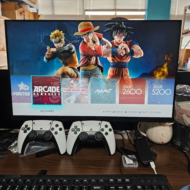 Retro Mini Arcade Game Box - 4K HD Gaming with Built-in Emulators 20,000 Games Wireless Controllers_voghion.com