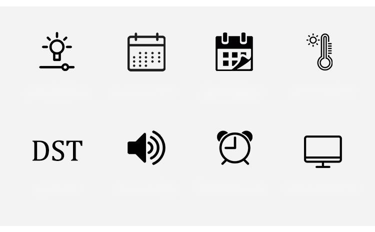 Rahmenlose elektronische multifunktionale und Stand-Dual-Use-einfache Digitalanzeige Wohnzimmer Wanduhr 6659_voghion.com
