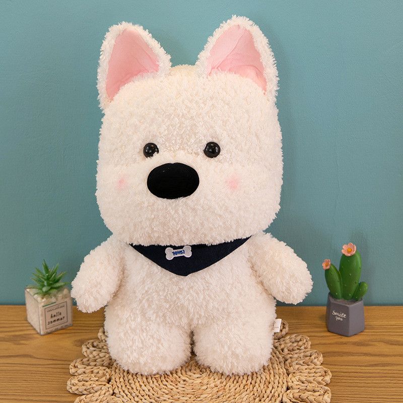 Schal Hund Weiß Entzückendes Plüschtier Weiches Stofftier für Geschenke Anlässe Und_voghion.com