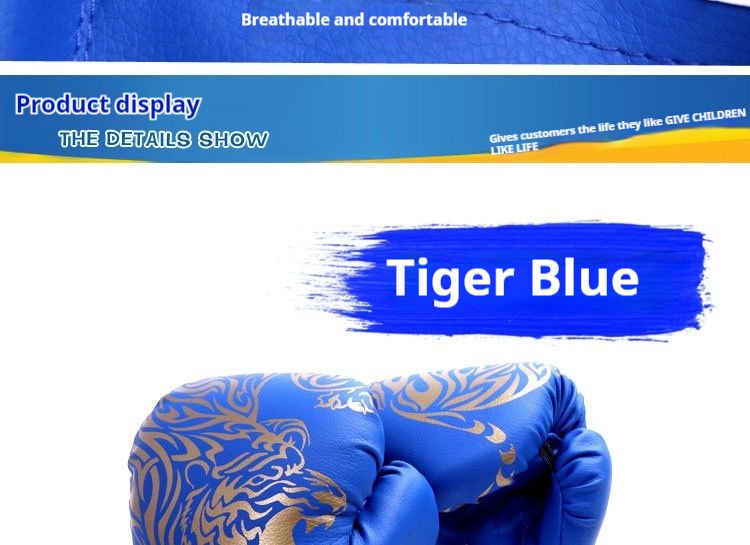 Neu Red Flame Tiger Fighter King für Erwachsene und Kinder Sanda Taekwondo Trainingshandschuhe_voghion.com