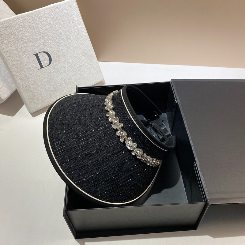 Fragrant Feng Shui Diamond Light Luxury Empty Top Fashionable French Celebrity Style Small Crowd Weaving Sun Protection_voghion.com