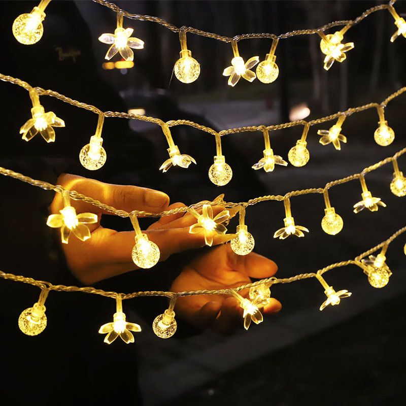 Transgraniczny sznur baterii pentagramowych, gwiazda, wesele, festiwal, atmosfera, rozgwieżdżone niebo, świąteczne dekoracje świetlne, hurt_voghion.com